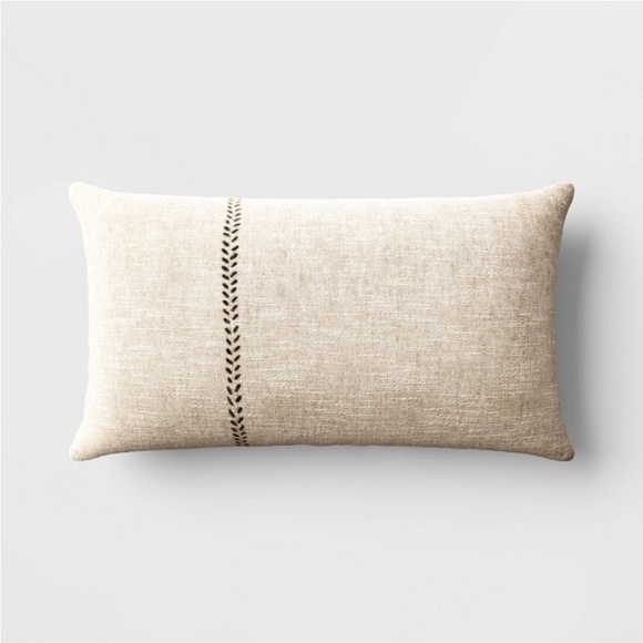 Threshold Other - Oversized Stitched Lumbar Throw Pillow
Neutral: Cotton-Linen Blend Threshold